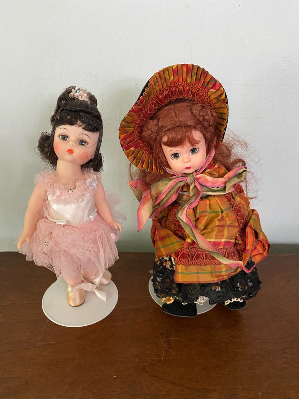 Madame Alexander Ballerina and Jo from Little Women played-with dolls set of 2